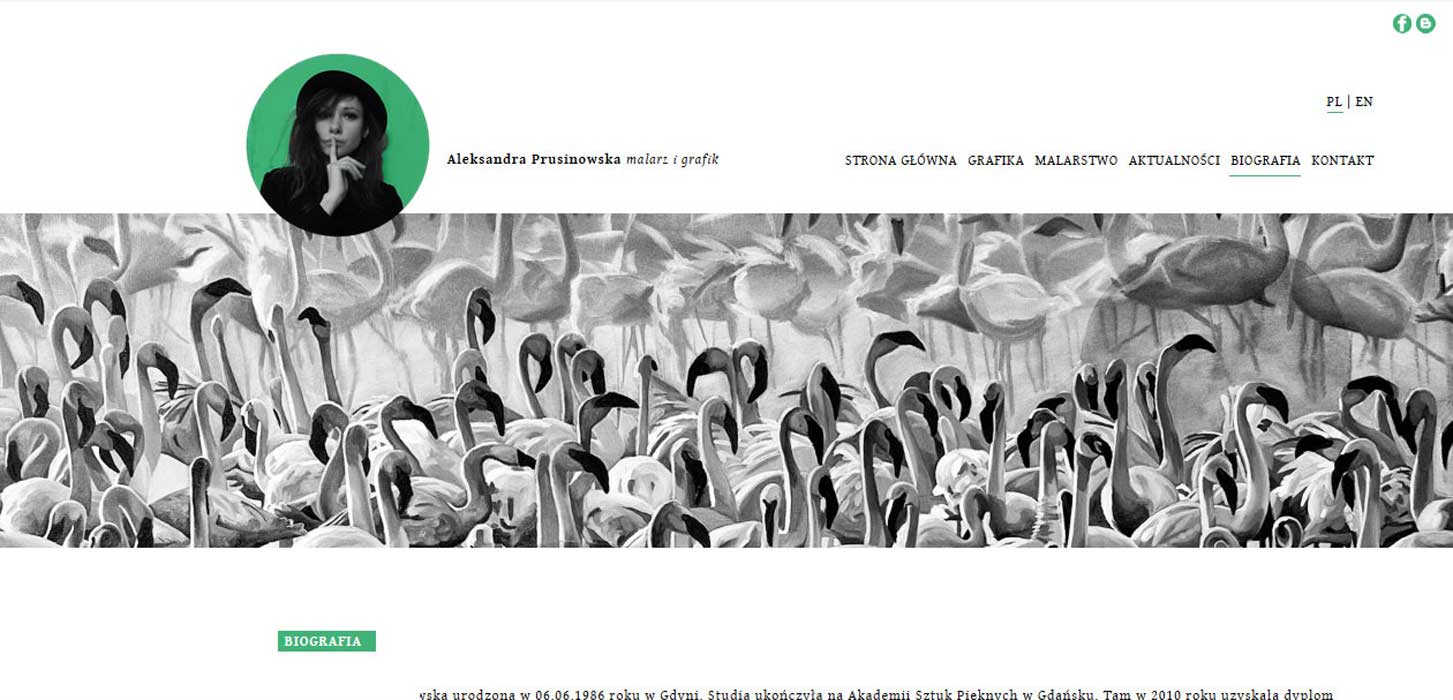 Bio webpage of Ola Prusinowska